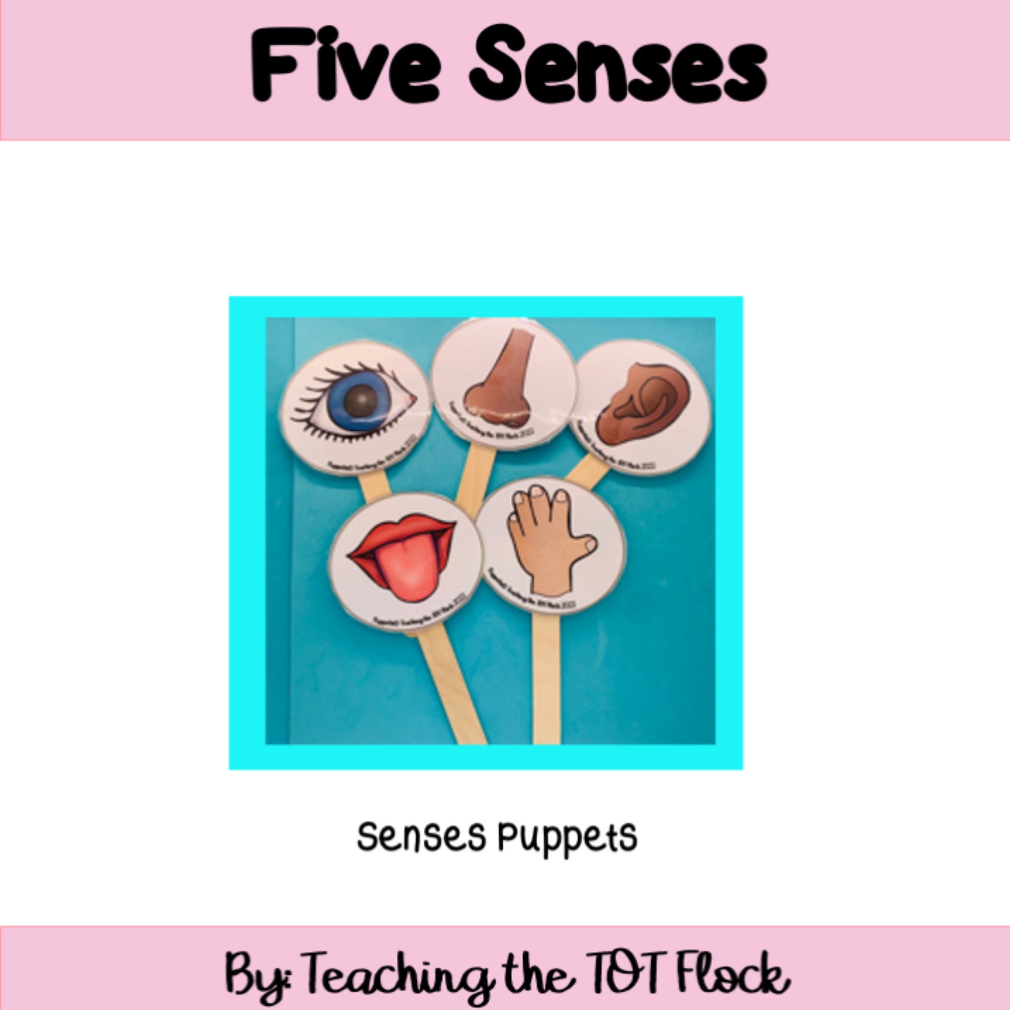 five-senses-etsy for Free Printable Five Senses Puppets Five Senses - Etsy for Free Printable Five Senses Puppets