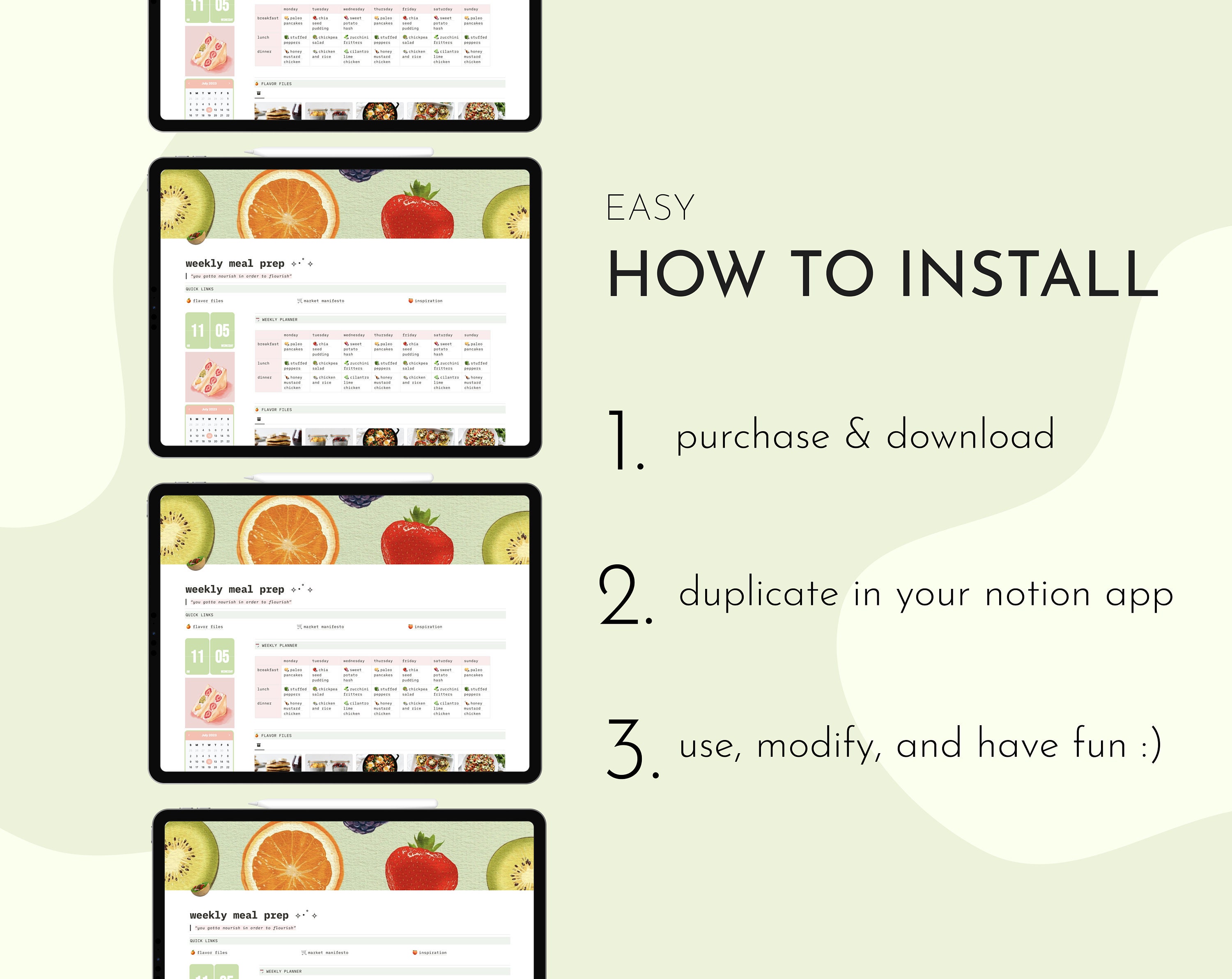 Notion Template Meal Prep Planner Ultimate Template Notion Dashboard Notion Template Meal Prep Planner Ultimate Template Notion Dashboard