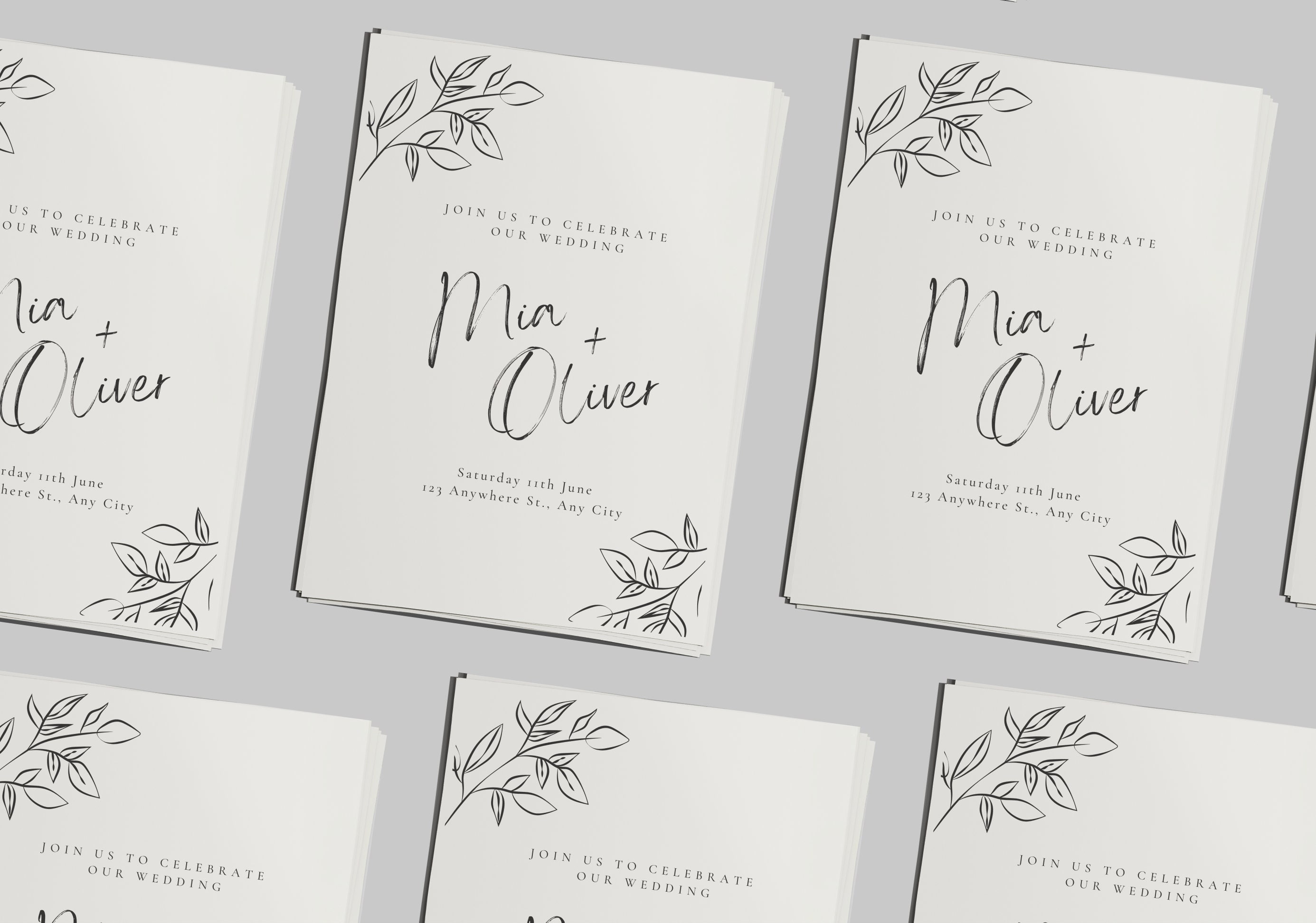 Elegant Floral Wedding Invitation - Romantic Boho Chic Theme - Etsy