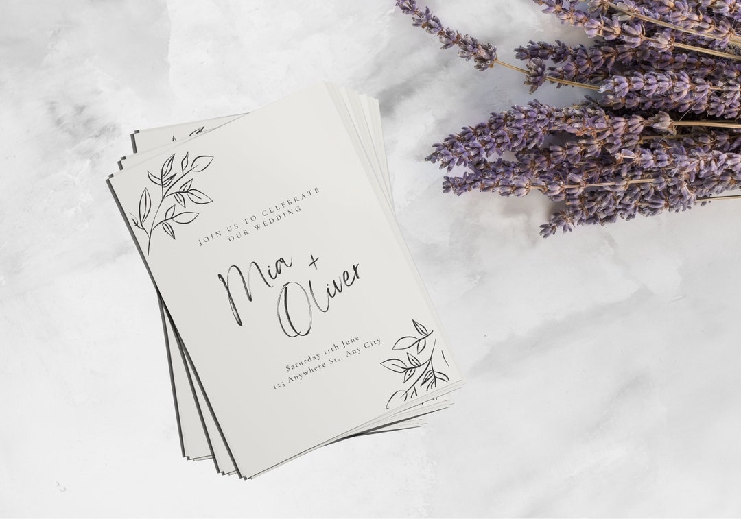 Elegant Floral Wedding Invitation - Romantic Boho Chic Theme - Etsy