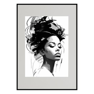Druckbare Wandkunst, Druckbare Kunstdrucke, Modekunst, Wandkunst, Schwarz-Weiß-Kunst, Mode Wandkunst, Studio 3404 Art Prints, FD-7