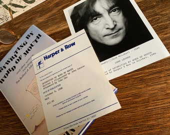1986 "Skywriting By Word of Mouth" by John Lennon 1st edition ADVANCE READER COPY with John Lennon Press Photo