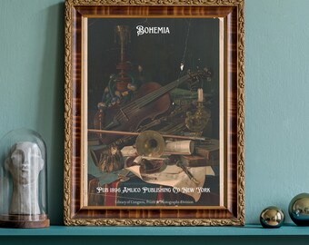 1896 Amlico Publishing "Bohemia" Poster Print * 18" x 24" * Library of Congress * Ships Free * Vintage Musical Instruments Poster