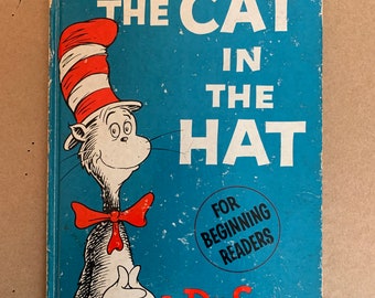 Dr. Seuss "The Cat in the Hat" 1st Edition 2nd Printing 3 Signature Binding Fair/Good Condition Ships Free Via Priority Mail