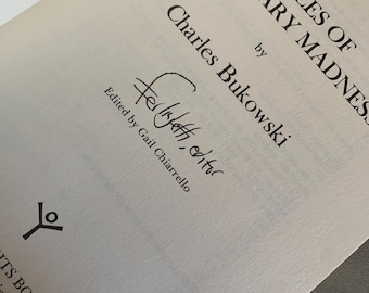 Charles Bukowski "Tales Of Ordinary Madness" Paperback Edited and Signed by Lawrence Ferlinghetti