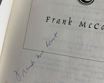 Angela's Ashes Hardcover book Autographed by author Frank McCourt
