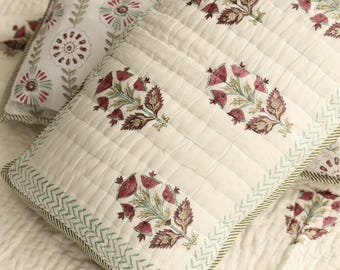 Neutral Cotton Comforter | Handmade Indian Comforter | Minimalist Bedding | Reversible Bedspread | Boho Modern Comforter - Cosmos