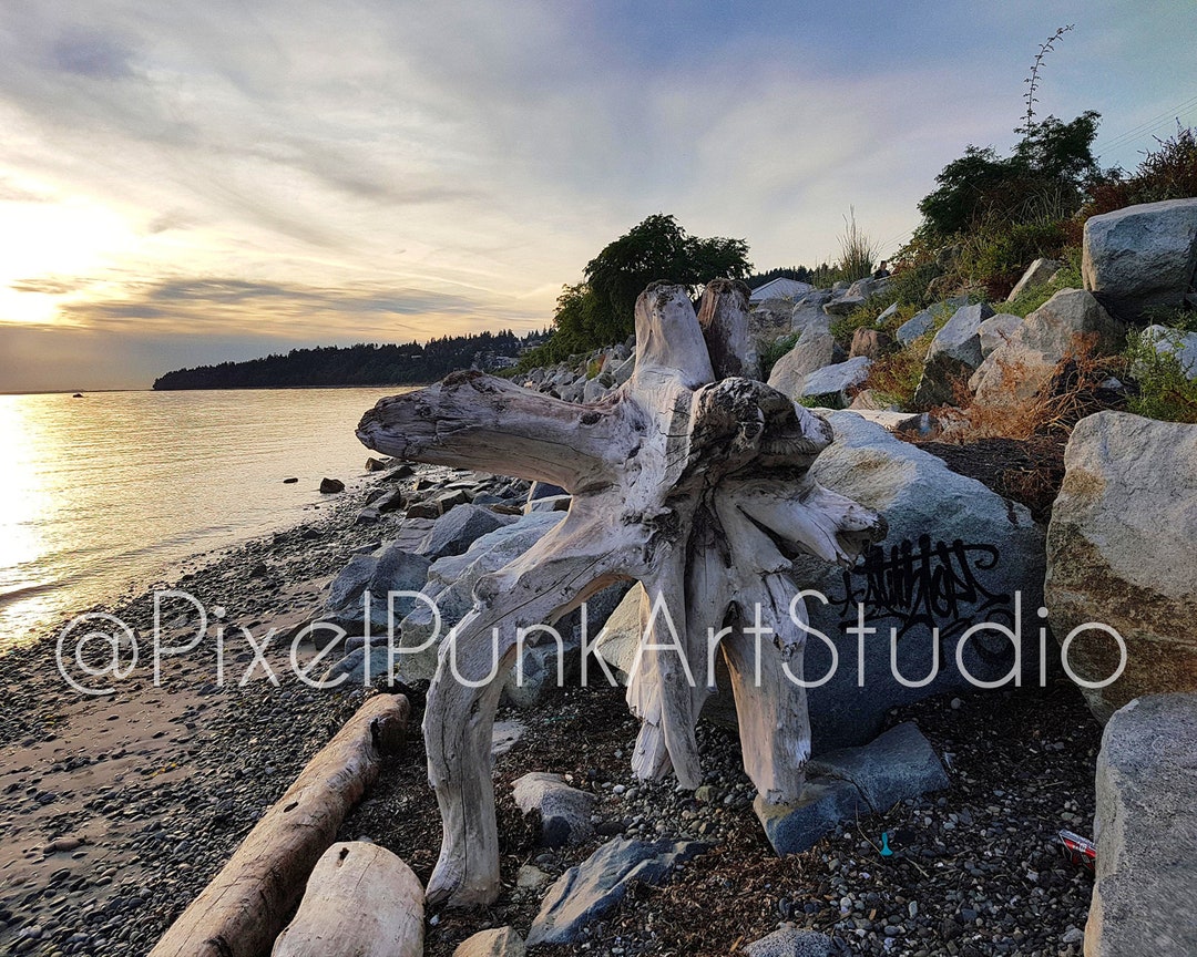 White Rock Beach Bc,digital Prints,beach Photo,beach Sunset,landscape