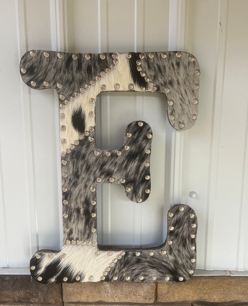 18custom Handmade Rustic Western Cowhide Letters Home Decor Wall