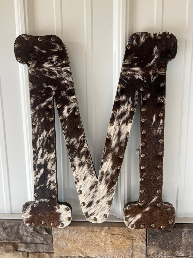 18custom Handmade Rustic Western Cowhide Letters Home Decor Wall