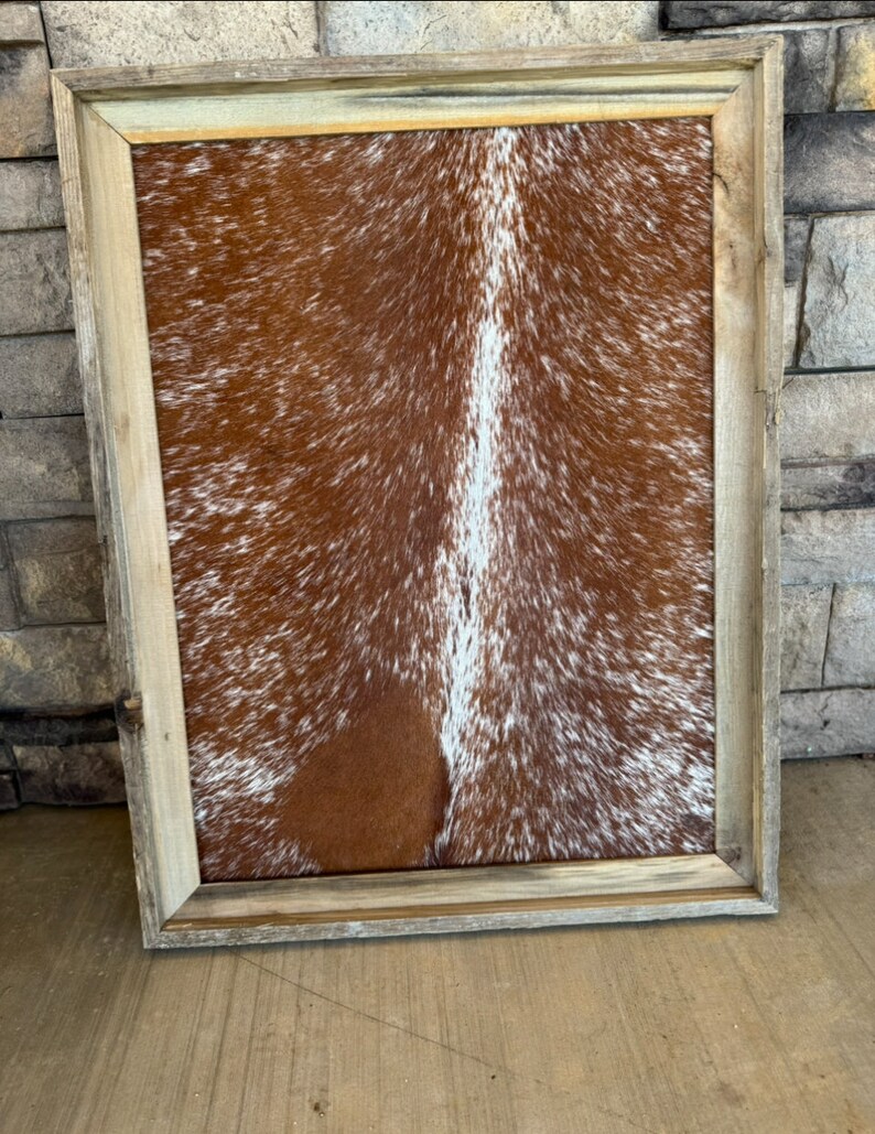 Branding Frame Cowhide Picture Frame Rustic Western Unique Farmhouse