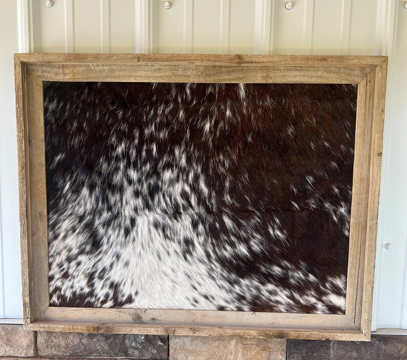 Branding Frame Cowhide Picture Frame Rustic Western Unique Farmhouse