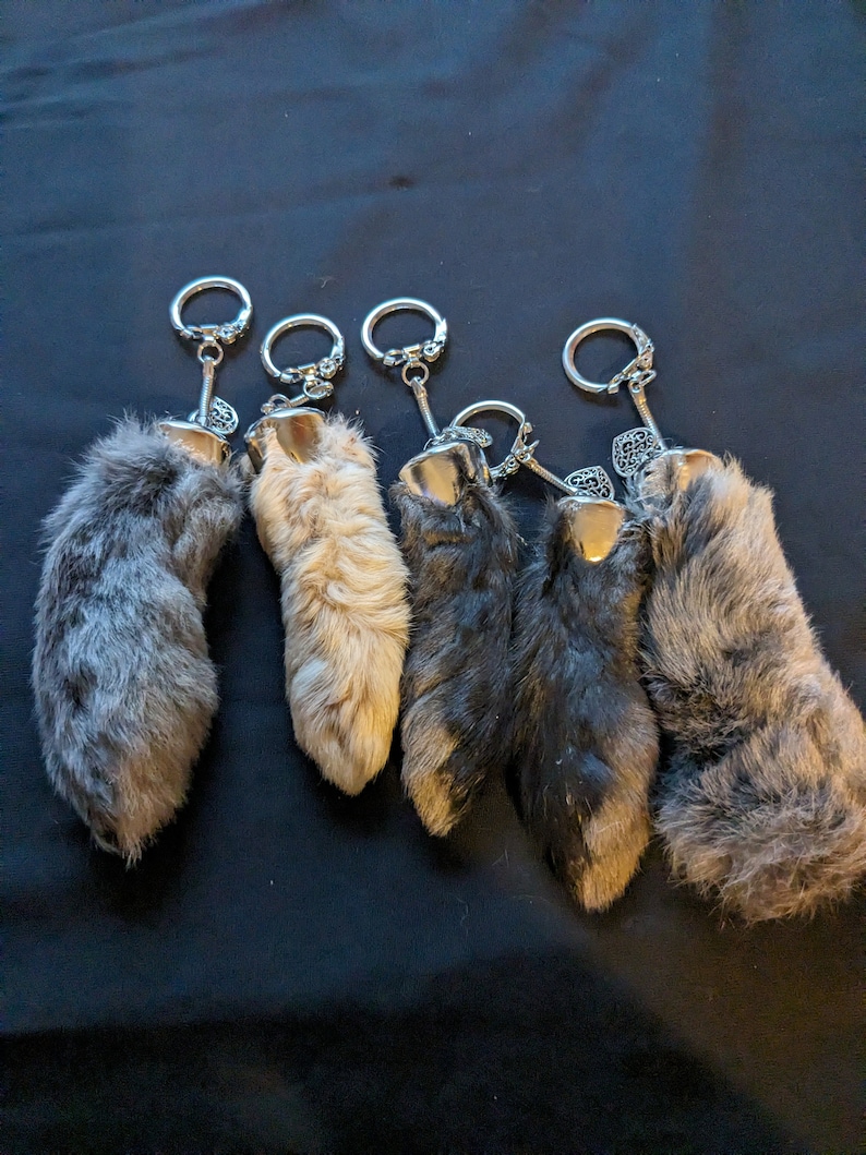 Authentic 'lucky' Rabbit Foot Keychain Etsy