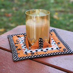 PDF Pattern - Candle Cozy Mat Halloween Quilt Pattern - PDF Download