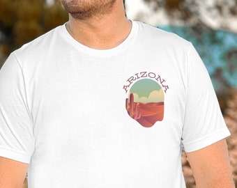 Arizona Pocket Shirt – State of Arizona Graphic Tee | Minimal Desert T-Shirt | Arizona Gift | Southwest Shirt | Travel Souvenir Tee