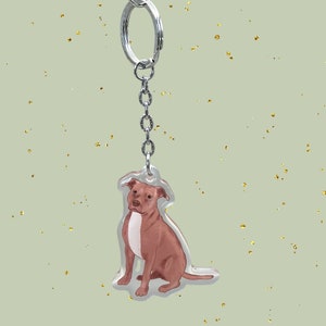 Pitbull Keychain - Etsy