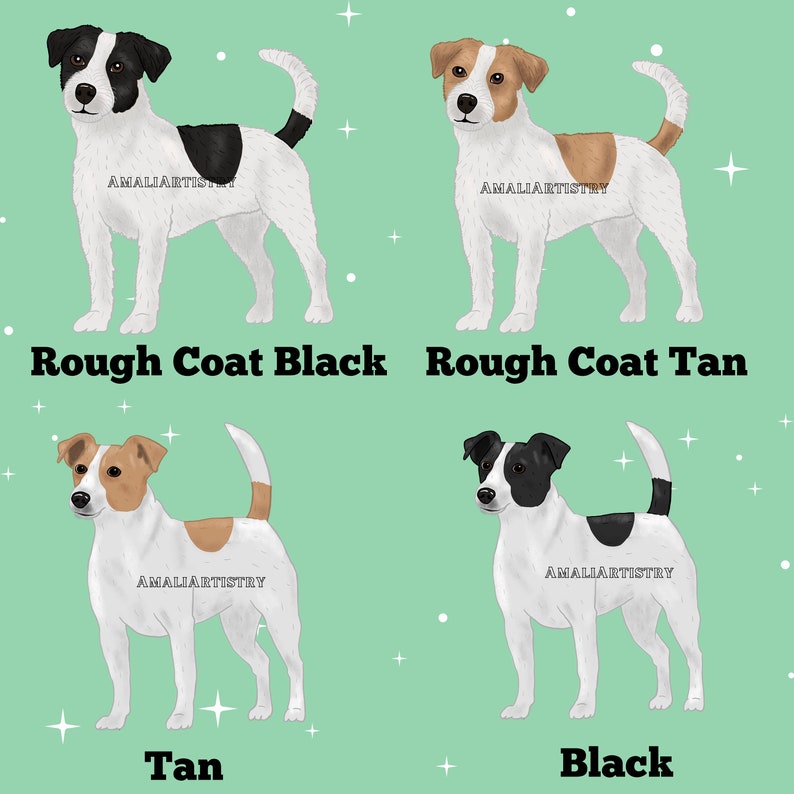 Black Rough Coat Jack Russell Terrier Keychains | Dog Breed Hunting ...