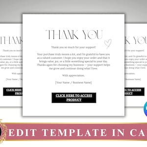 Plantilla de instrucciones de descarga digital DIY / Instrucciones de Canva / Producto digital de Canva / Enlace de plantilla / Página de enlace / PDF de Canva