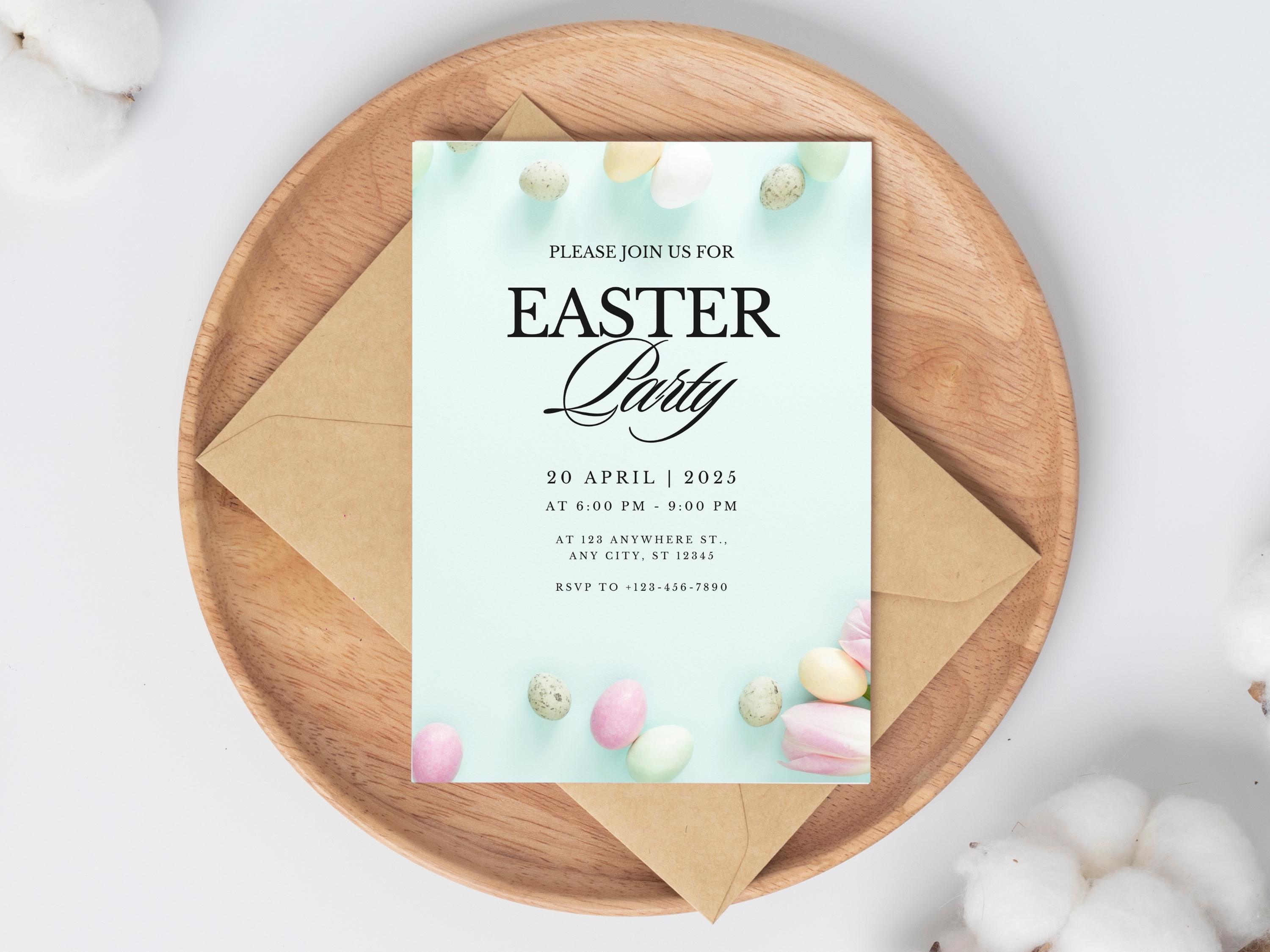 Editable Easter Invitation Template | 5x7