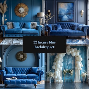 22 luxury blue backdrop set, luxury overlays, luxury backdrop, luxury backdrops, digital backdrop, digital overlays, digital backgrounds