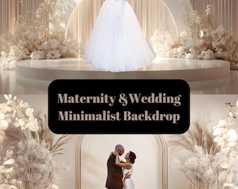 Wedding & Maternity Minimalist Backdrop Set, wedding backdrop, digital backdrop, luxury backdrop, Indian wedding, digital background,