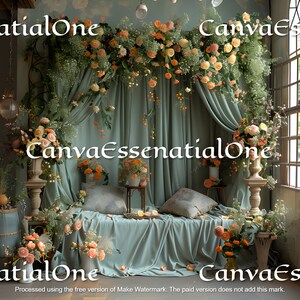 22 Luxury Light Green Boho Backdrop Set, Luxury Background, Luxury ...