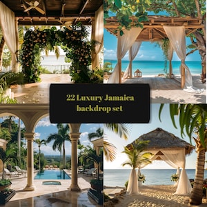 22 luxury Jamaica backdrop set, Luxury overlays, luxury background, digital background, digital overlays, digital backdrop, studio overlay