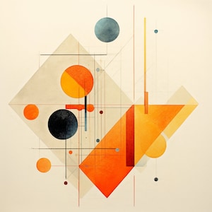 Geometric and Organic Contrast - Minimalist Abstract Art