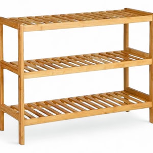 3 Tier Bamboo Shoe Rack, Storage Rack, Sturdy High Quality