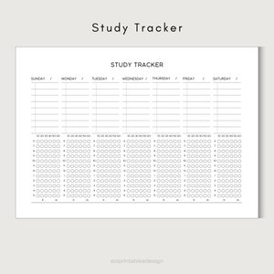 Printable Study Planner | Minimalist Study Planner | Class/study ...