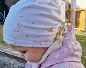 Beanie "Rabbit" for babies & children in beige, beanie for spring Easter, personalized with name, hat for babies, toddlers