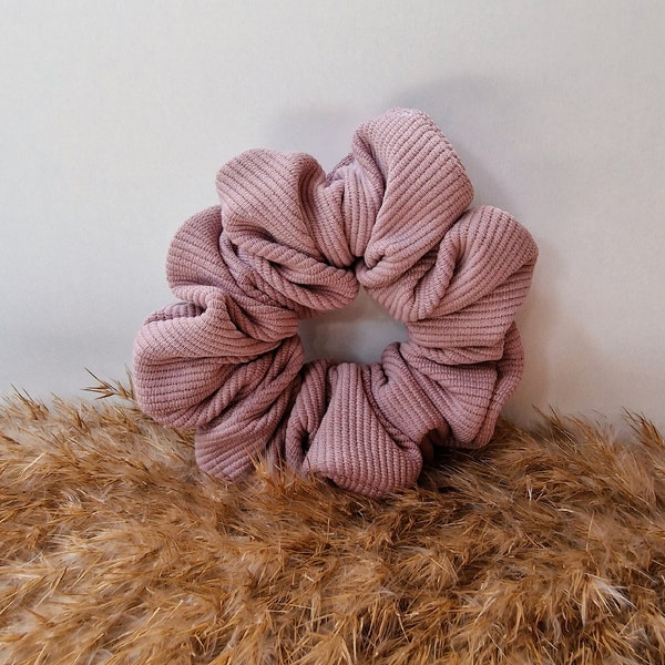 Scrunchie Old Pink Hair Tie Plain Colors Scrunchie Large Scrunchie Jumbo Hair Tie Girls Women Spring Scrunchie