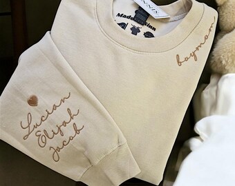 Boymom sweater or T-shirt personalized with name&heart