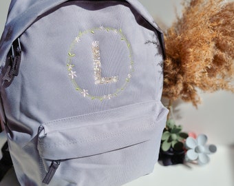 Rucksack mit Anfangsbuchstabe, Name personalisiert, Tasche mit Name, Geschenk, Geburtstagsgeschenk, Muttertagsgeschenk