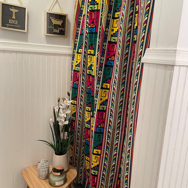 Authentic African shower curtain