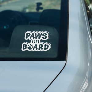 Paws on Board Decal | Vinyl Car Decal | Puppy Car Decal | Dog | Fur Baby