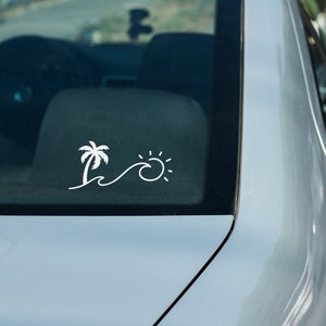 Ocean Decal, Sun Decal, Beach Decal, Wave Decal, Car Decal, Laptop Decal, Vinyl Decal.