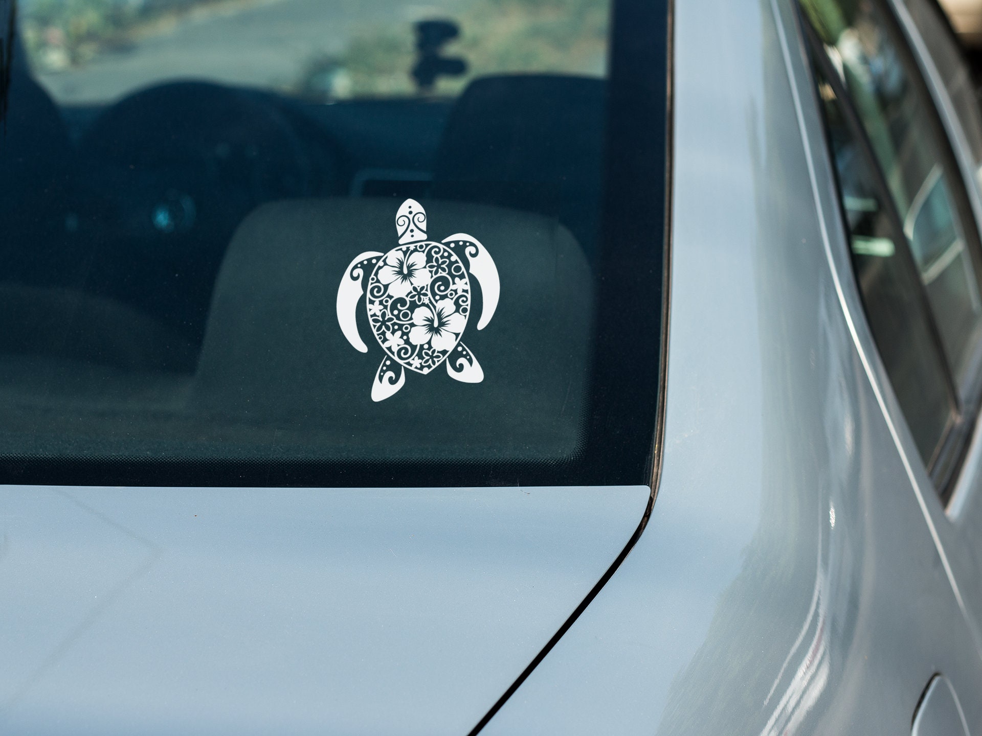 SUPERSTICKI Schildkröten-Familie Autoaufkleber – Ca. 20 Cm, UV- & Waschanlagenfest