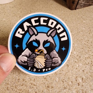 Raccoon Balloon Sticker / Trash Panda Sticker / Cute Animal Sticker /  Laptop Sticker / Vinyl Sticker 