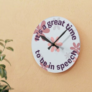 Speech Therapy gift, Speech therapy wall clock, SLP gift, SLP wall clock, therapy room decor, speech therapy shirt, speech pathologist