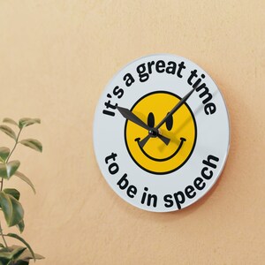 Speech Therapy gift, Speech therapy wall clock, SLP gift, SLP wall clock, therapy room decor, speech therapy shirt, speech pathologist