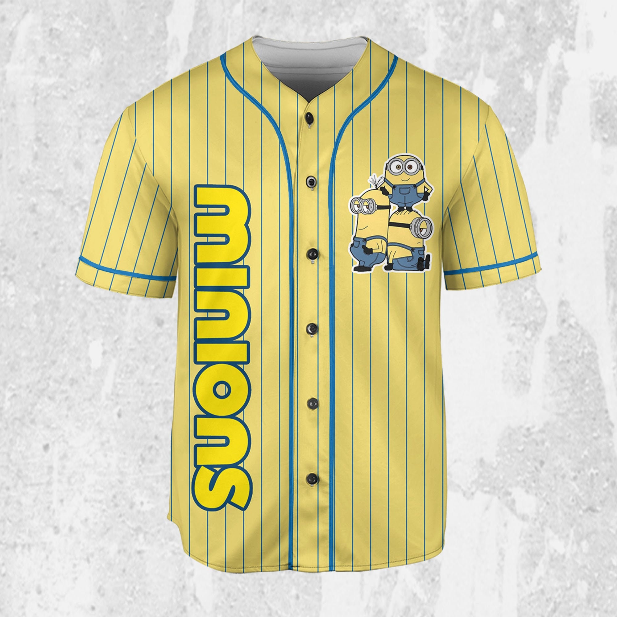 Discover Personalized Minions Full Yellow Baseball Jersey