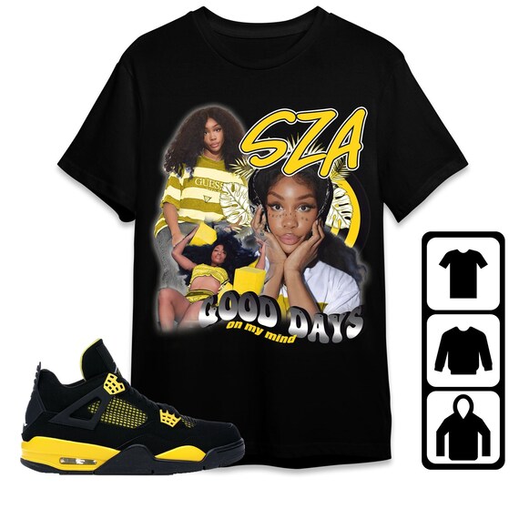 Jordan 4 Thunder Unisex T-shirt Tee Sweatshirt Hoodie SZA - Etsy
