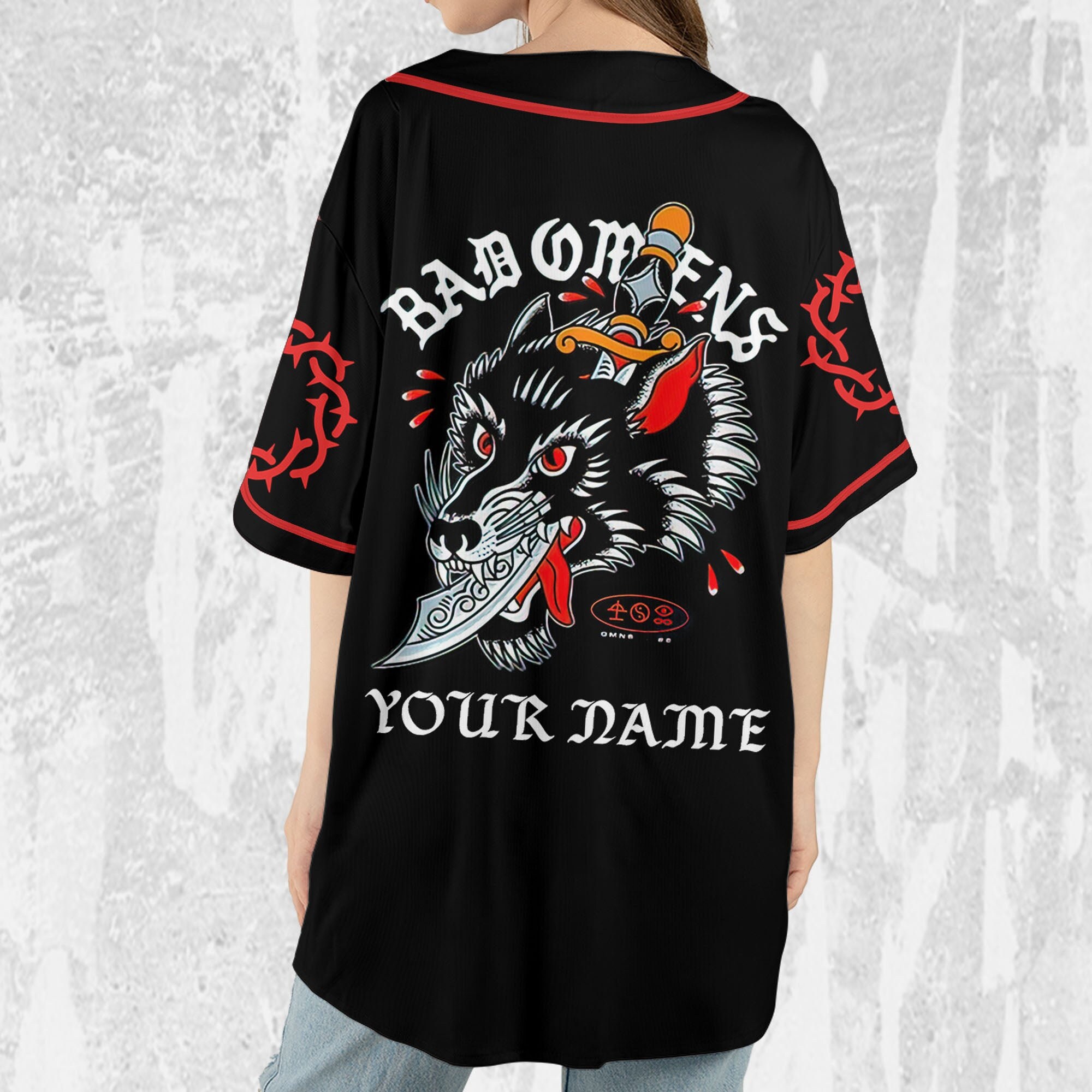 Bad Omens Band Wolf Dagger 2023 Shirt A Tour Of The Concrete Jungle Classic Hoodie 1678869742437