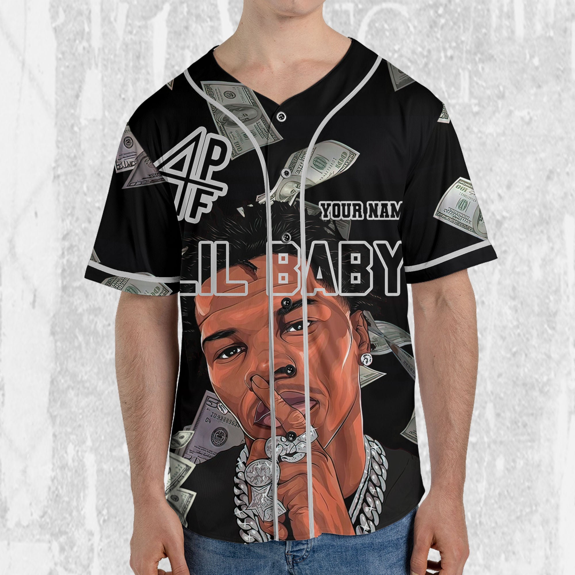 Custom Number And Name Lil Baby 4PF Style Baseball Jersey Shirt For Men And  Women - YesItCustom