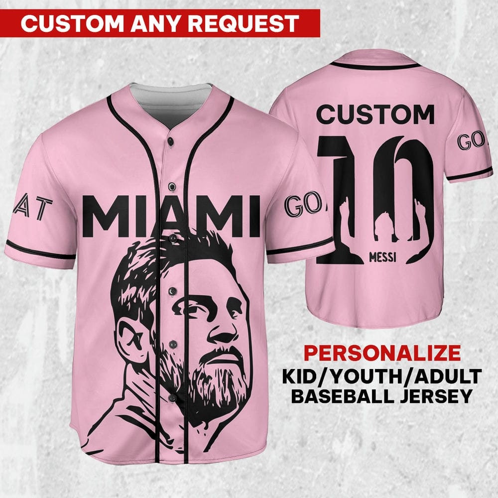 ShirtNancy Personalized Messi Team Miami Football Number 10 Texture Champion, M10 Jersey, Miami Soccer Club, Leo Messi Jersey, Messi Football Jersey