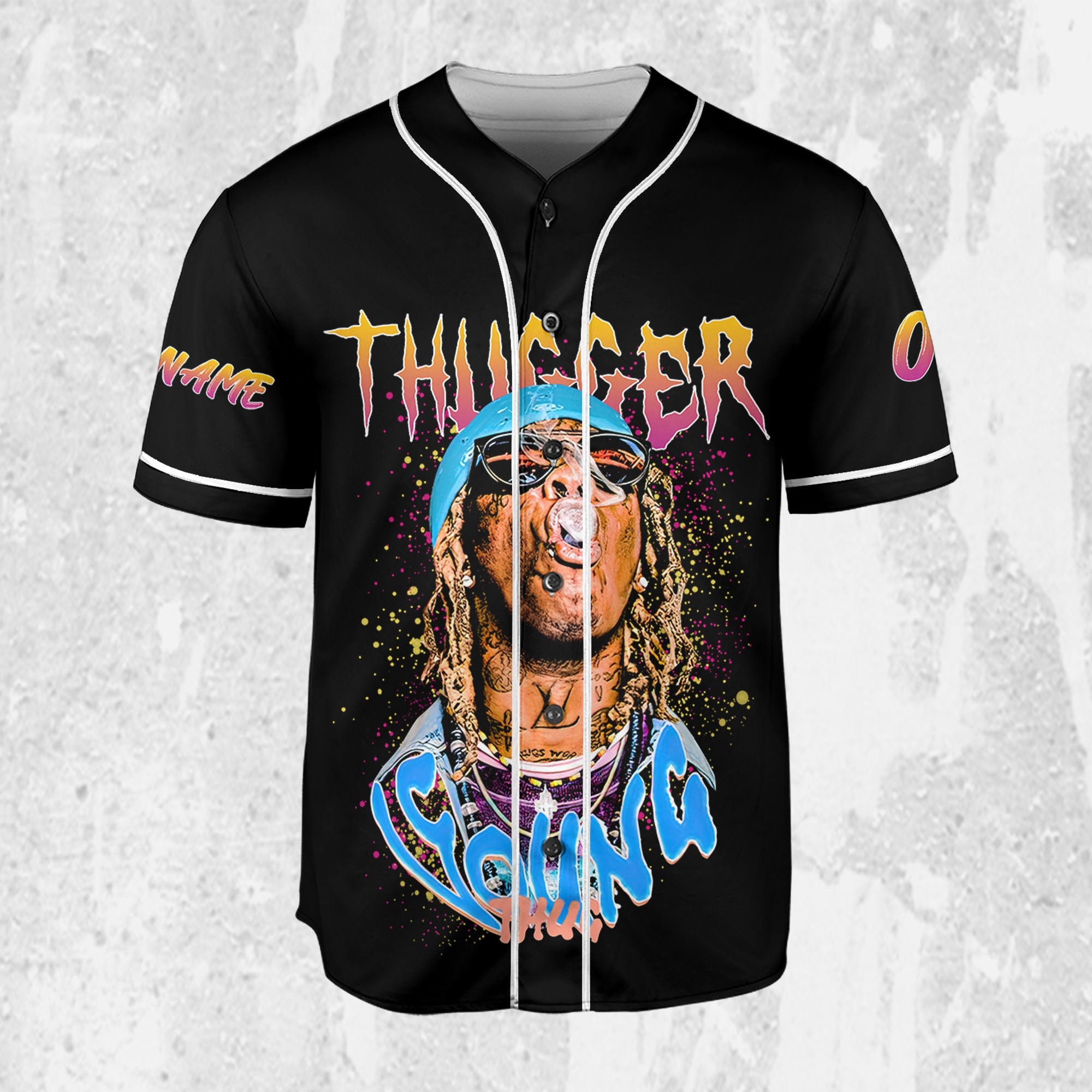 Discover Personalize Young Thug Retro Colorful Jersey, Young Thug Baseball Jersey