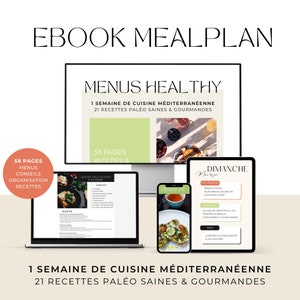 EBOOK NUTRIZIONE Cucina Mediterranea 21 Ricette Paleo Sane Senza Glutine | PIANO PASTI Menù Sani Organizzazione dei pasti Settimana