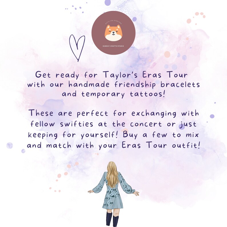 11 PC SET /Taylor Swift Friendship Bracelets Eras Tour image 3