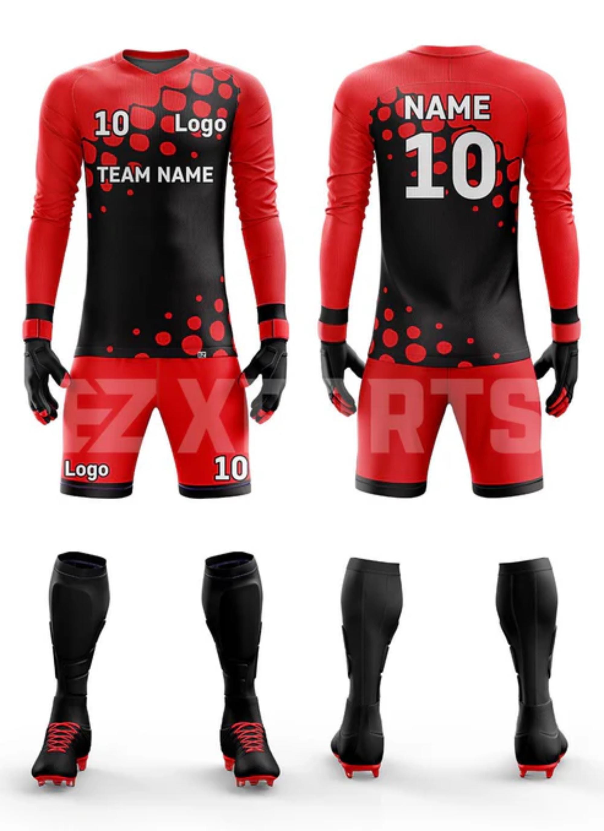 Custom Soccer Goalkeeper Kit – GK‑4 | Personalized Goalie Jersey ...